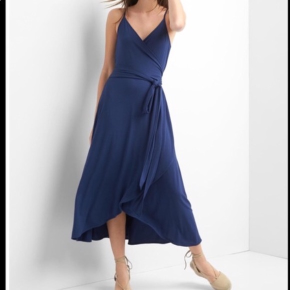 cami wrap dress midi